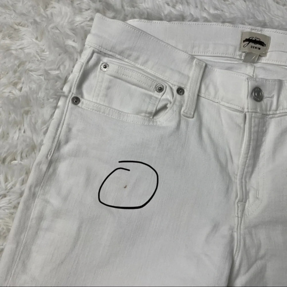 New with Defects J Crew 8” Toothpick Jeans White - Picture 10 of 10